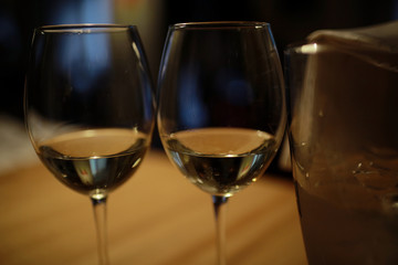 dinner with wine table decoration