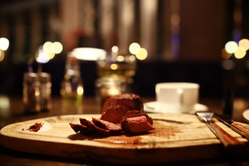 serving in eastern restaurant, sushi
