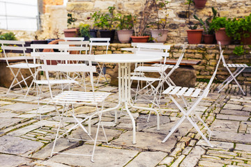 Street cafe. Cozy outdoor restaurant