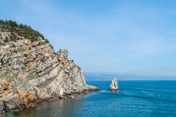 Amazing wild rock beach 