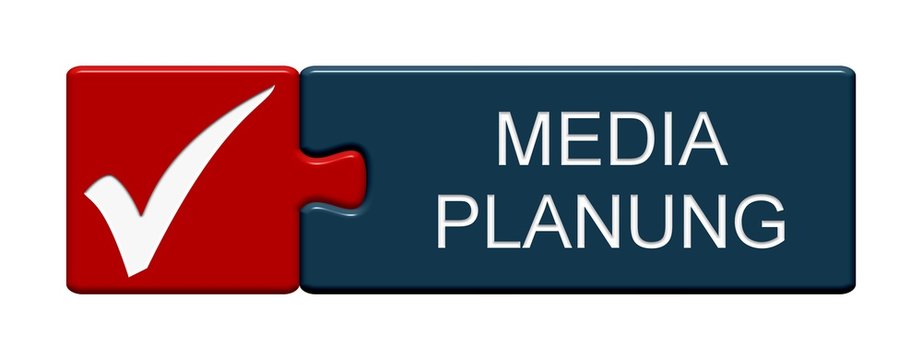 Puzzle Button zeigt Mediaplanung