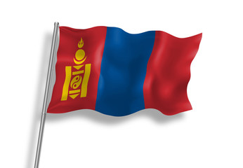 Drapeau de Mongolie en qualité vectorielle 