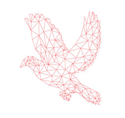 Geometric Dove, art vector polygonal design