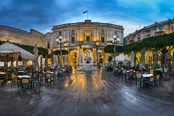 National Library of Malta in the Morning, Valletta, Malta