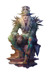 Eccentric gothic and steampunk handsome character wearing fashionable costume © Alexandra Petruk