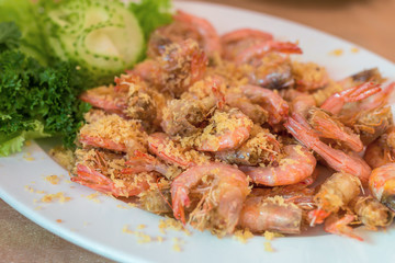 shrimps cooked with garlic