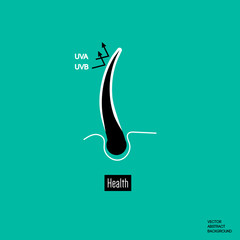 Protection of hair from the sun. Uva, uvb rays