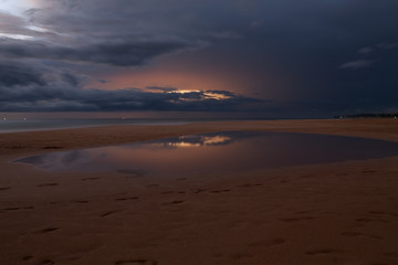 Закат на берегу Индийского океана.