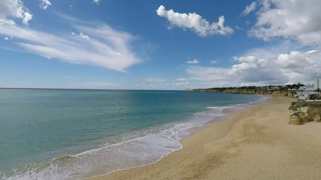 armacao de pera beach at portugals algarve coast