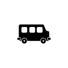 Pictogram bus icon. Black icon on white background.