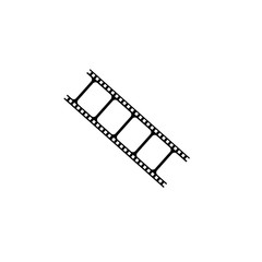 Pictogram movie icon. Black icon on white background.