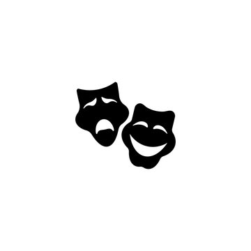 Pictogram mask icon. Black icon on white background.
