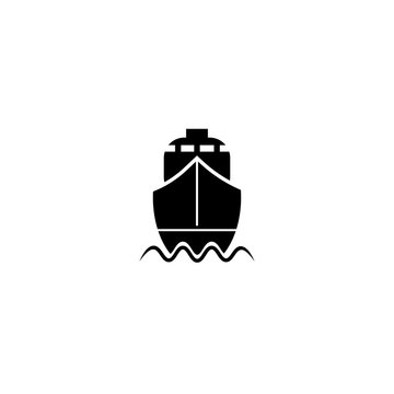Pictogram ship icon. Black icon on white background.