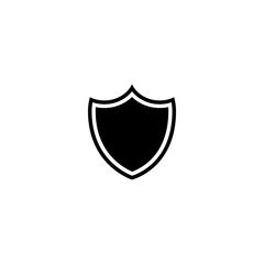 Pictogram shield icon. Black icon on white background.