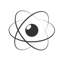 model of atom. atom icon. vector illustration