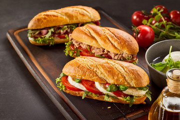 Delicious mozzarella cheese sandwich
