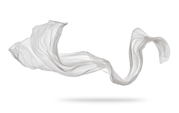 Fototapeta Smooth elegant white cloth on white background