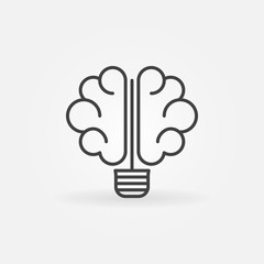 Brain bulb icon