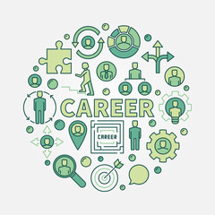 Career opportunities colorful illustration