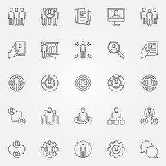 Human resources icons set