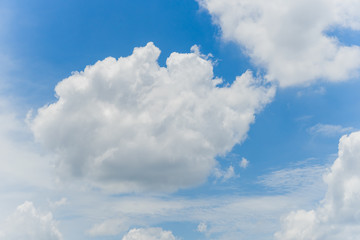 Naklejka na ściany i meble Beautiful sky with white cloud with copy space