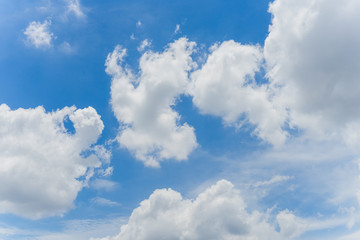 Obraz na płótnie Canvas Beautiful sky with white cloud with copy space