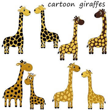 Cartoon giraffes