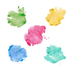 Watercolor spots set © Good Studio