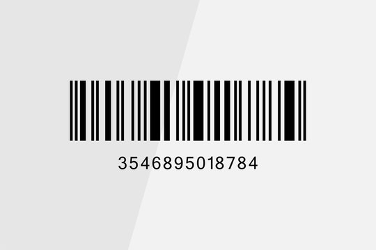 Realistic Barcode icon isolated