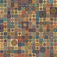 Seamless pattern. Vintage decorative elements. Hand drawn background. Islam, Arabic, Indian, ottoman motifs. Perfect for printing on fabric or paper.