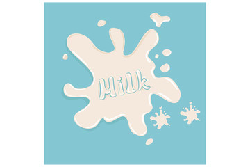 Milk Splash. Vector illustration. 