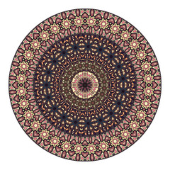 Flower mandala. Vintage decorative elements.