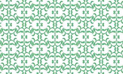 Modern stylish geometric floral green and white flower pattern for textile, wallpaper, pattern fills, covers, surface, print, gift wrap scrapbooking decoupage Seamless abstract classic pattern