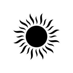 Sun vector black icon