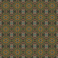Ornate floral seamless texture, endless pattern with vintage mandala elements.