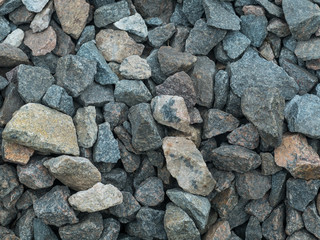 Elegant stone wall from small square parts