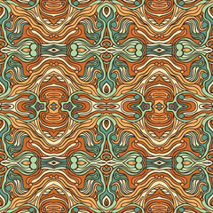 Colorful doodle abstract seamless pattern.