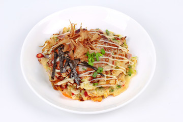 Okonomiyaki (Japanese Cabbage Pancake) Recipe.