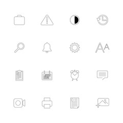 Set of 16 universal icons