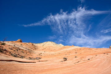 Fototapeta na wymiar Strange Cloud Formation in Zion National Park