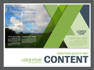 Presentation layout design template. Annual report cover page. greenery modern background. illustration vector artwork