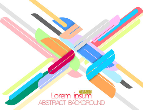 Colorful shape scene vector abstract on a white background