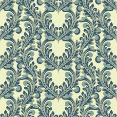 Vector Baroque floral pattern. classic floral ornament. 