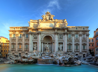 Fototapeta na wymiar Trevi Fountain, rome, Italy.
