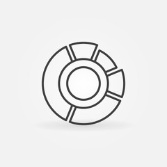 Pie chart line icon