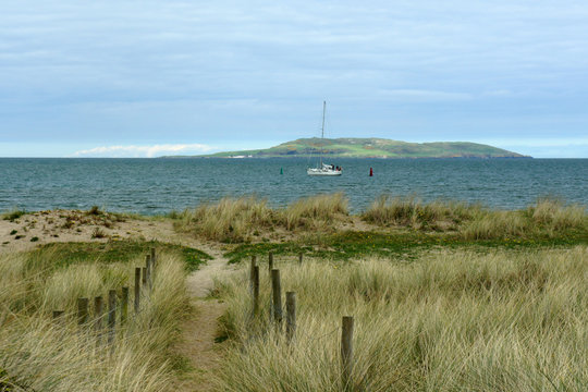 View on the Lambay island.Ireland.