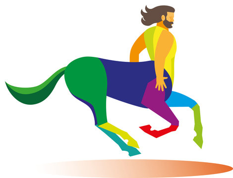 centaur is a mythological character from the head and torso of man and the body of the horse