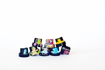 Graffiti Caps on white background