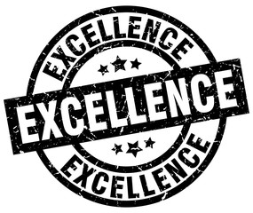 excellence round grunge black stamp