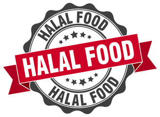 halal food stamp. sign. seal